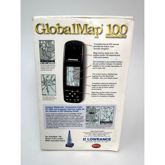 Antenna GPS Lowrance GlobalMap Di Ricambio - NMEA-0183, Compatibile Con Tutti I Modelli GlobalMap